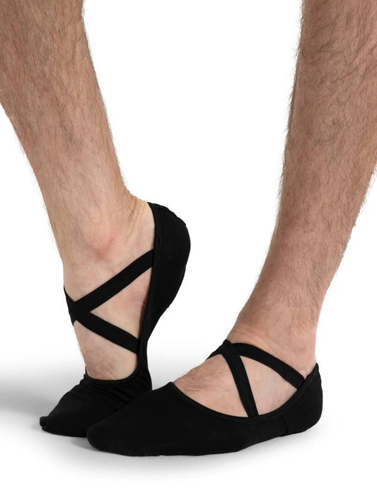 2037 CAPEZIO HANAMI BLACK STRETCH CANVAS BALLET SHOES