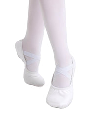 2037 CAPEZIO HANAMI WHITE STRETCH CANVAS BALLET SHOES