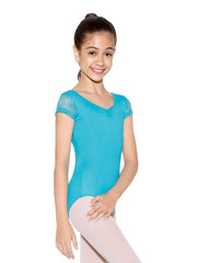 So Danca Fab Deb Floral Lace Cap Bodysuit