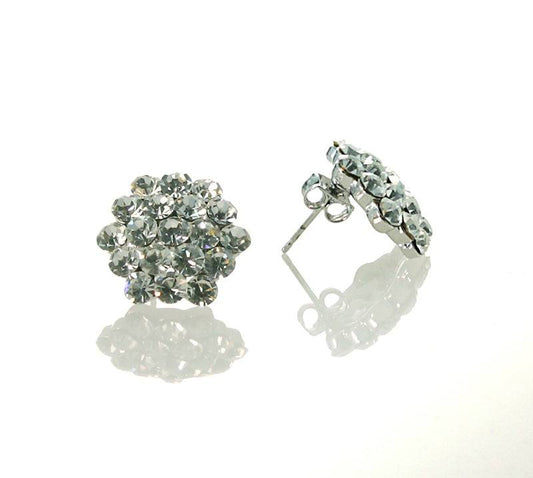 16mm FH2 PIERCED CRYSTAL CLUSTER EARRINGS